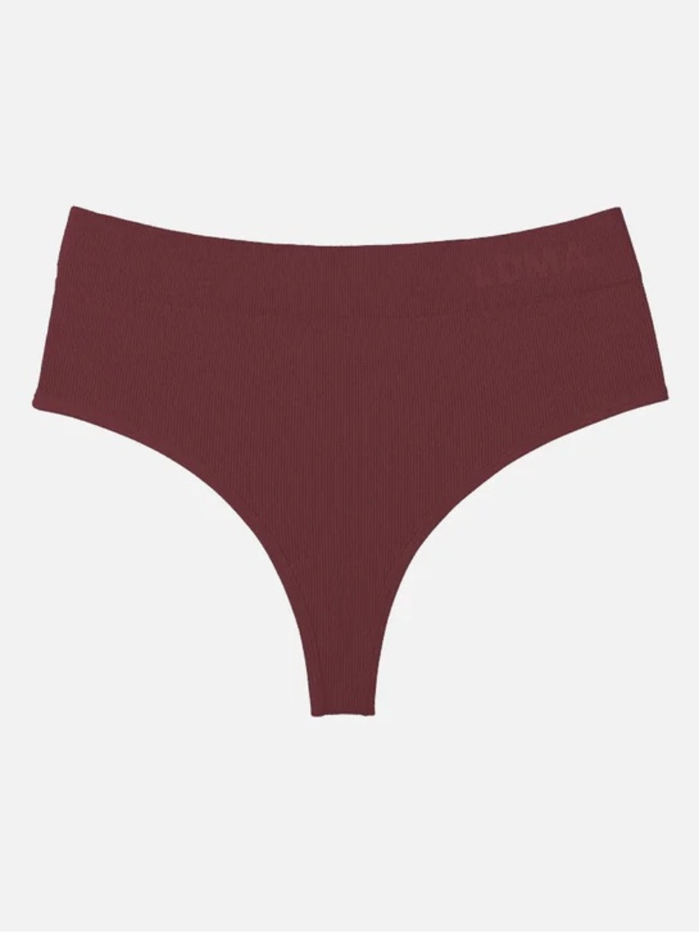 NWT LDMA Rib High Sculpt Thong - Burgundy